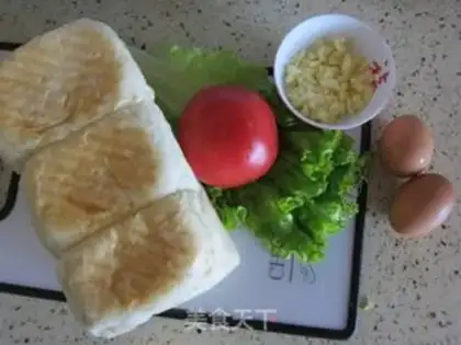 Make A sandwich and vegetables step 0