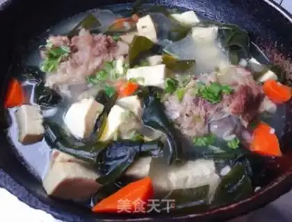 Make Sea belt tofu bone soup step 9