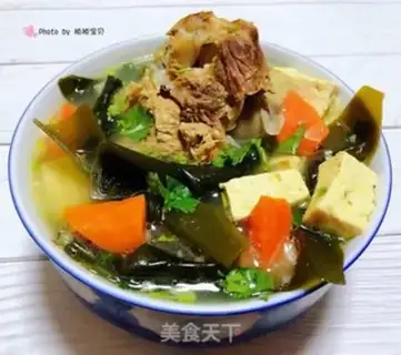 Make Sea belt tofu bone soup step 10
