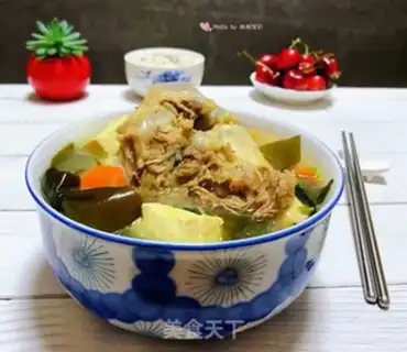 Make Sea belt tofu bone soup step 11