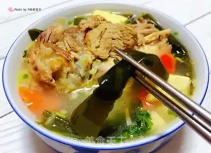 Make Sea belt tofu bone soup step 12