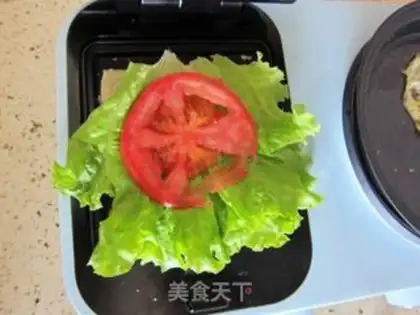 Make A sandwich and vegetables step 4
