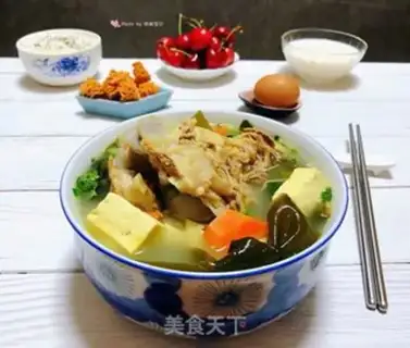Make Sea belt tofu bone soup step 14