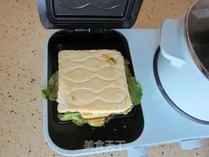Make A sandwich and vegetables step 8
