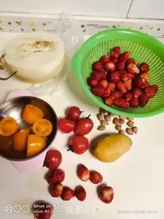 Make Ham intestinal egg and fruit salad step 0