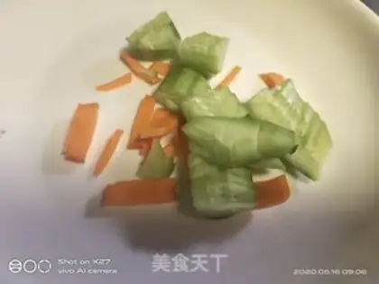 Make Bread and vegetable fruit salad step 1