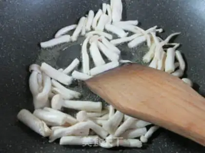 Make Seafood mushrooms and watermelon peels step 3