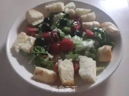 Make Bread and vegetable fruit salad step 6