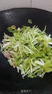 Make Celery fried meat step 6