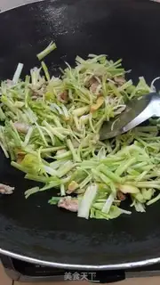 Make Celery fried meat step 7