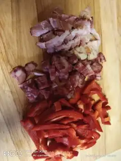 Make Bacon and sausage step 1
