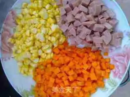 Make Egg fried rice step 1