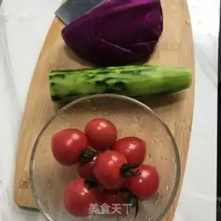 Make ♪ ♪ The blue cucumber salad ♪ step 0