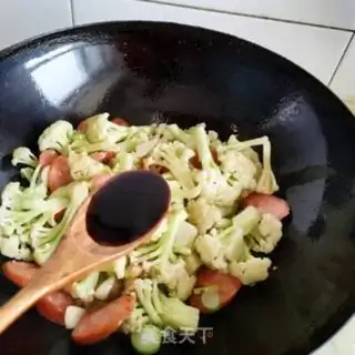 Make Scrambled ham sausage step 4