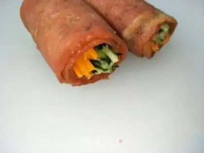 Make Bacon vegetable butterflies step 4