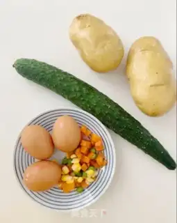 Make Potato egg salad step 1