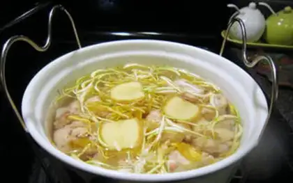Make Soup chicken with gold and silver step 5