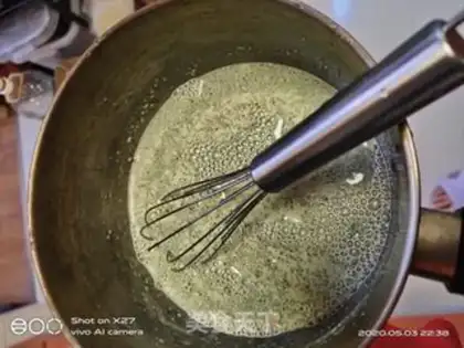 Make Scrambled with strawberry milk step 2