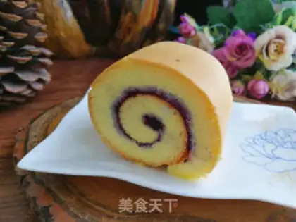 Make Blueberry cake roll step 12