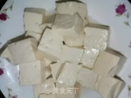 Make Shrimp tofu step 1