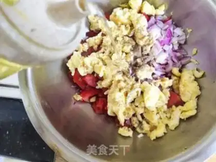 Make All-eat egg tomato pie step 11