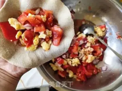 Make All-eat egg tomato pie step 14