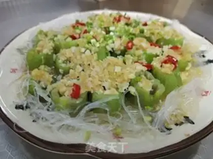 Make Garlic fan silk melon step 4