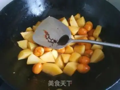 Make A quail egg with potatoes step 9
