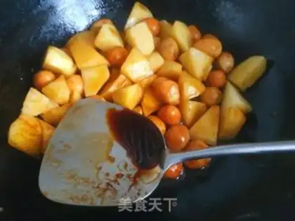 Make A quail egg with potatoes step 10