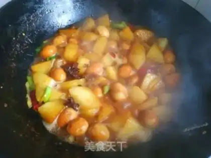 Make A quail egg with potatoes step 14