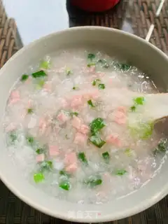 Make The rice ham porridge step 6