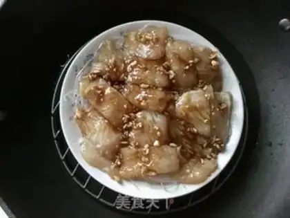 Make Fans steamed dragonfish step 9