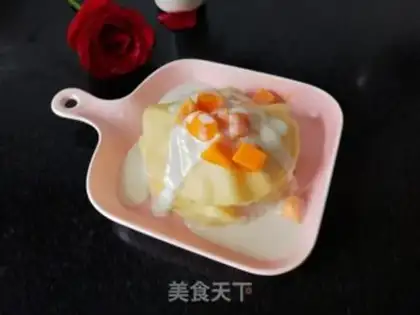 Make A thousand layers of mango yogurt step 7