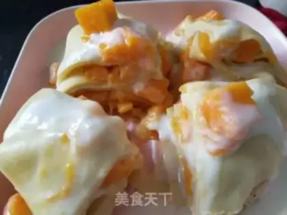 Make A thousand layers of mango yogurt step 8