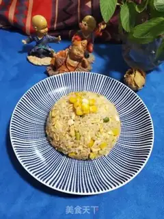 Make Corn and garlic fried rice step 7
