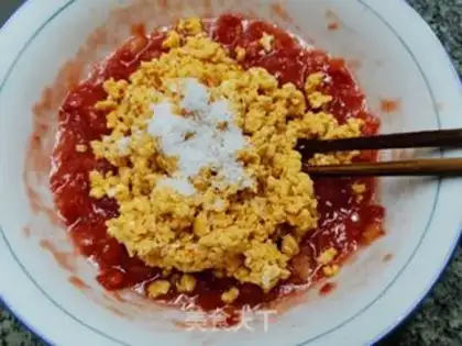 Make Tomato egg dumplings step 7