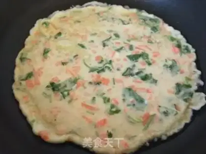 Make Vegetable eggcake step 3
