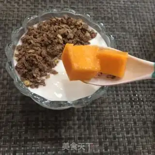 Make Mango chocolate yogurt cup step 4