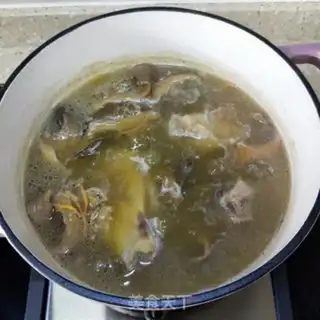 Make Big bone mushroom noodles step 5