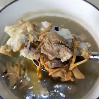 Make Big bone mushroom noodles step 9