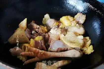 Make Chicken stew mushrooms step 3