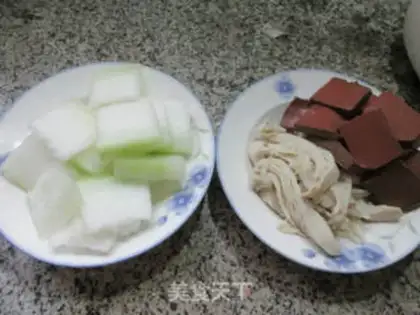 Make Pork duck blood step 0