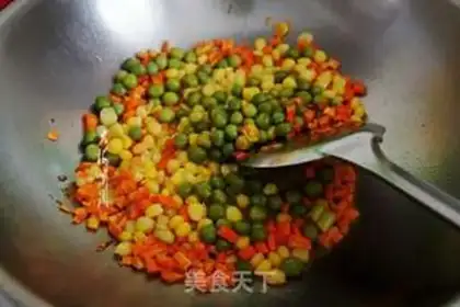 Make Peas corn and shrimp step 3