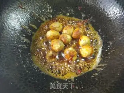 Make Tiger-skinned quail eggs to cover the heart step 10