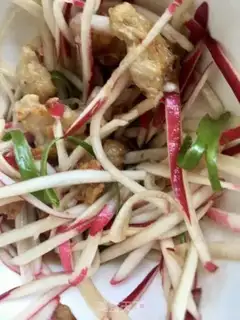 Make Water radish oil slag step 14