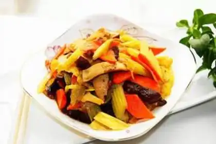 Make Celery fried mushrooms step 5