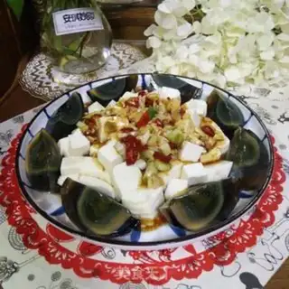 Make Pouring eggs and tofu step 7