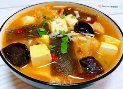 Make Hot cabbage tofu seaweed soup step 9