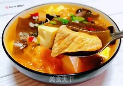 Make Hot cabbage tofu seaweed soup step 13