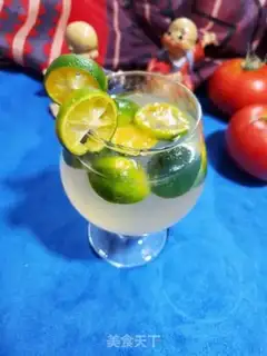 Make Ice-green lemon honey water step 3